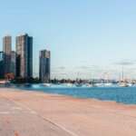 Chicago skyline along Lake Michigan